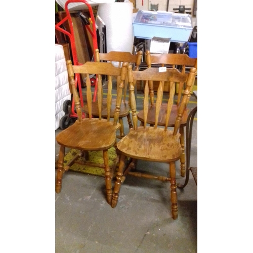 503 - Set of 4 x farmhouse style dining chairs