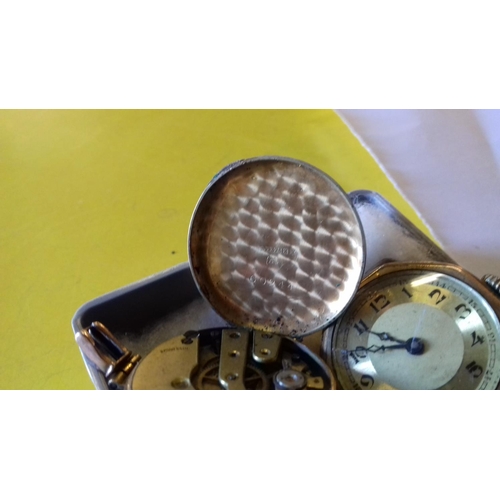 32 - Ladies 375 hallmarked gold watch with rolled gold strap, not working, and one other vintage ladies w... 