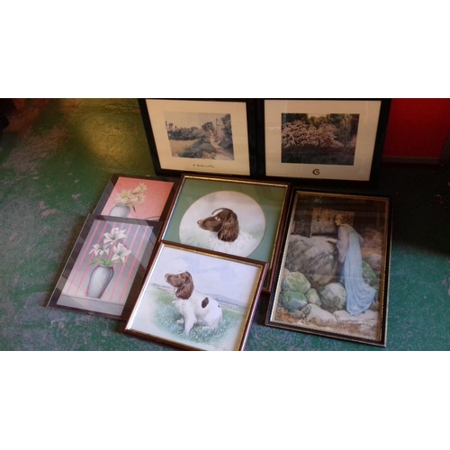 108A - Bundle of assorted framed pictures