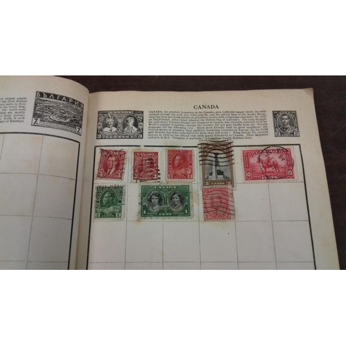 140 - Old whirlwind postgae stamps of the world album with some stamps present, date stamped 1930/40's