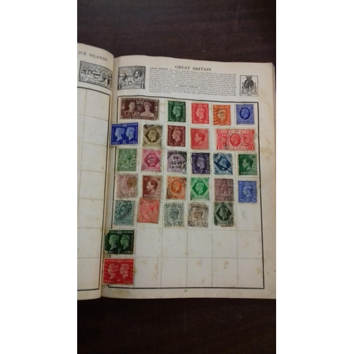 140 - Old whirlwind postgae stamps of the world album with some stamps present, date stamped 1930/40's