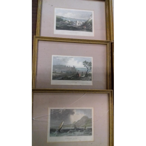 169 - Quantity of framed north wales scene coloured lithograph prints