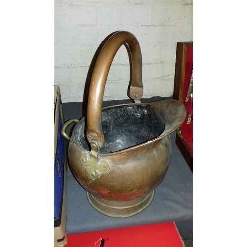 106 - Copper coal scuttle