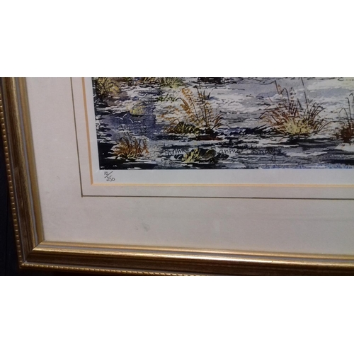 380 - Framed and mounted limited edition picture ty hwnt y bont llanrwst by christine scott 55 x 43 cm