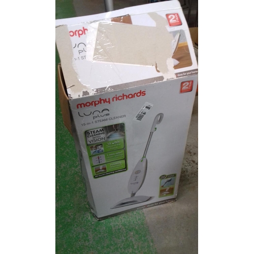 109 - Boxed morphy richards luna plus steam mop