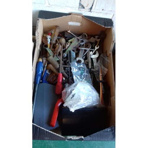 3 - 7 x boxes of assorted miscellaneous garage & shed clearance tools and hardware