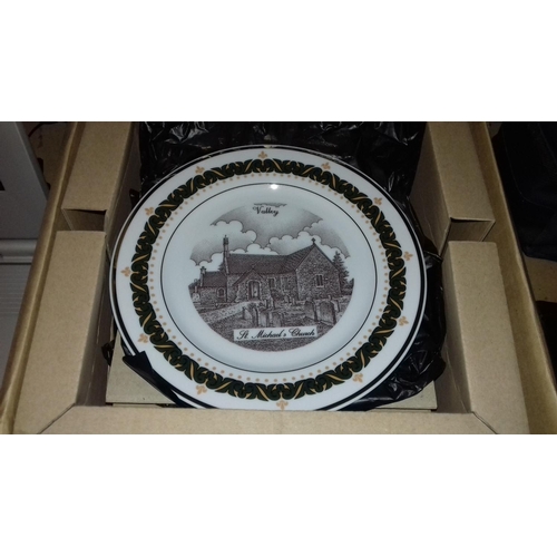 131 - Boxed set of six 1999 Canterbury collection limited edition valley, Anglesey collectors plates