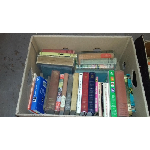 249 - 6 x assorted boxes of books and annuals etc.