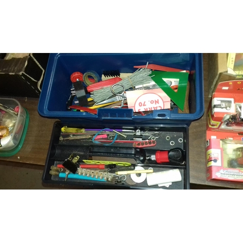 285 - 4 x plastic tool boxes and contents