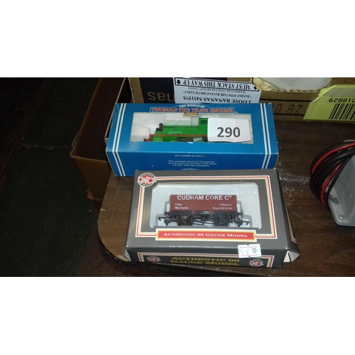 290 - Boxed dapol double o gauge cudham coke co 5 plank wagon and Hornby world of Thomas the Tank Engine r... 