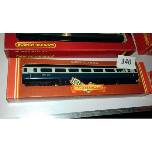 340 - Boxed Hornby double o gauge r426 br intercity coach Mark III open 2nd