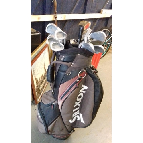 143 - Quantity of golf clubs in nice heavy duty bag