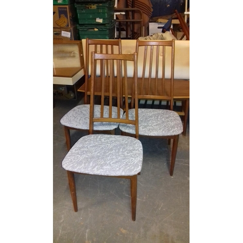 312 - Set of 3 x teak elliots of newbury teak dining chairs