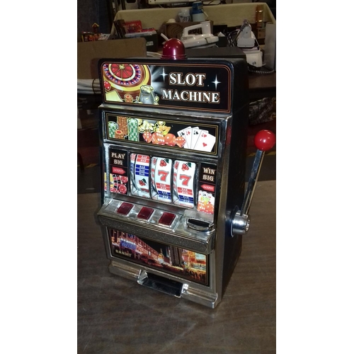 241 - One armed bandit slot machine money bank 35 cm tall