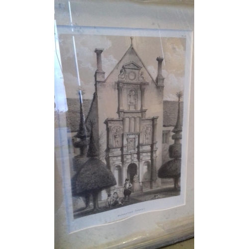 160 - Framed and mounted 45 x 35 cm M&N Hanart lithograph print of waterstone dorset  by Joseph Nash