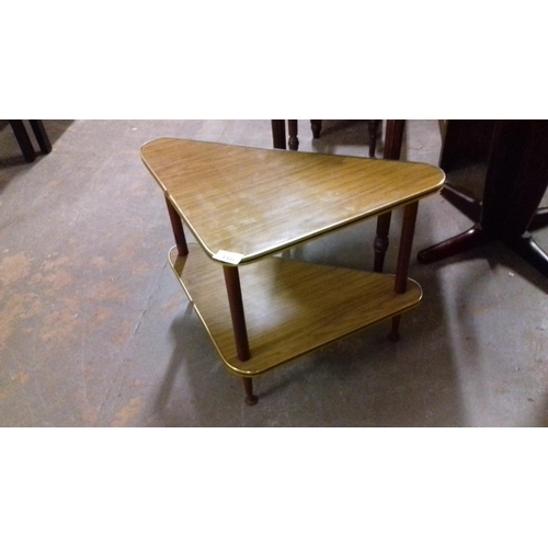 316 - Retro 2 tier formica like corner table