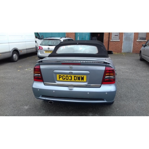 145 - 2003 registered vauxhall astra coupe convertible 1.8 petrol. Clean and tidy with no roof leaks and m... 