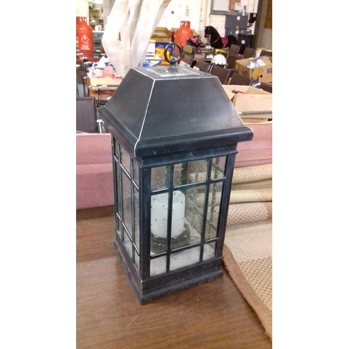 252 - Hanging indoor/outdoor candle lantern 29 x 29 x 57 cm tall