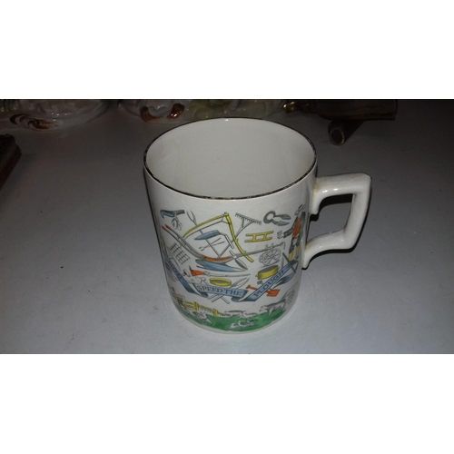 47 - Vintage Burgess and Leigh burleighware 'god speed the plough' mug