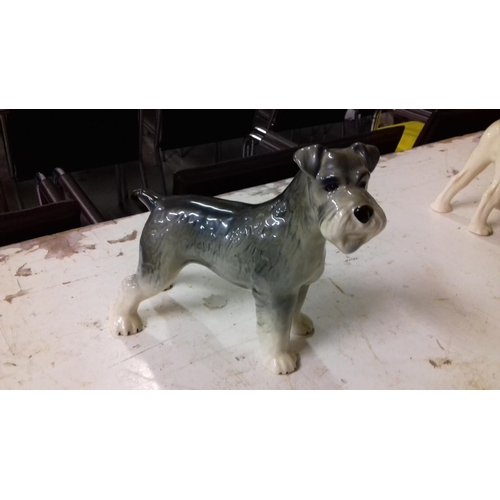 30 - 17 cm tall cooper craft schnauzer dog figure