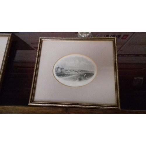 12A - 23 x 21 cm framed victorian thomas catherall chester picture of rhyl facing from east to west