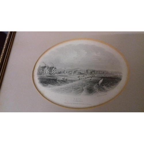 12A - 23 x 21 cm framed victorian thomas catherall chester picture of rhyl facing from east to west