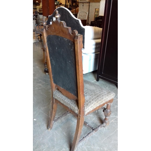 485 - Victorian high back ornately carved chair, restoration project