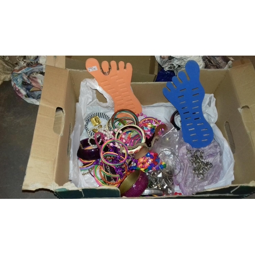 63 - Box of assorted fashion costume jewellery