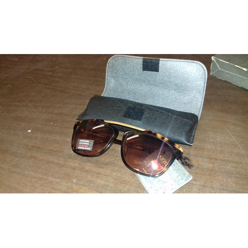 693 - Vintage new old stock serengeti driver sunglasses in case