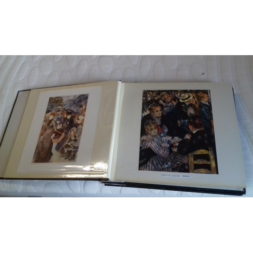 104 - Pair of 38 x 34 cm black folders with large amount of assorted size old masters pictures including m... 