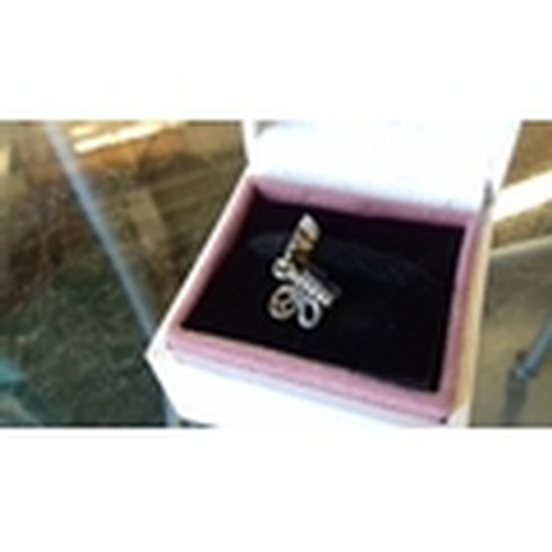 688 - Boxed pandora charm being friendship butterfly