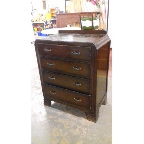 505 - 1940's 4 drawer chest 77 x 44 cm