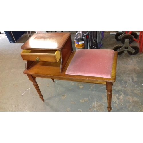 516 - Telephone table seat with single drawer