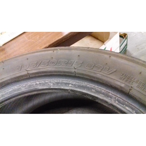 293 - Parada spec-2 195/50 R15 low profile tubeless tyres with plenty of life left, originally bought for ... 