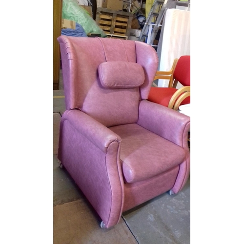 497 - Easy wipe disability wing back reclining armchair