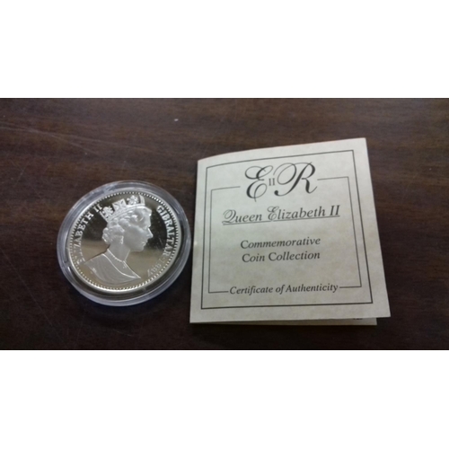 633 - Westminster collection 1997 Gibraltar 925 silver proof 1 crown limited to 30,000 worldwide with cert... 