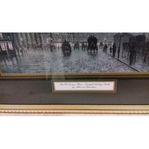 11 - Pair of 38 x 30 cm gilt framed Victorian Liverpool dock pictures by ATKINSON GRIMSHAW