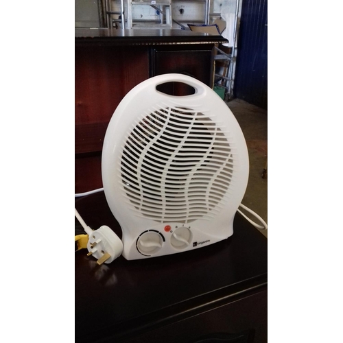 485 - Crown 1200 wt oscillating halogen heater and other kingavon portable fan heater