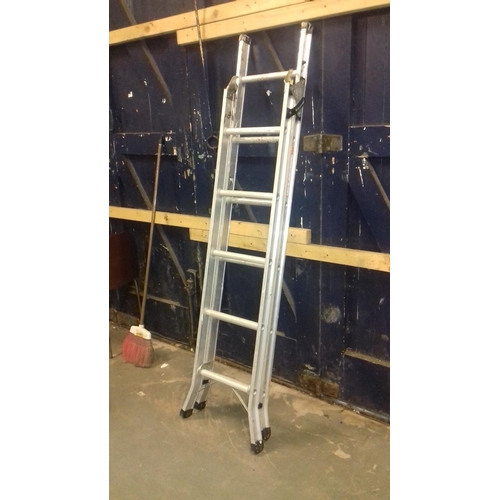 223 - Abru aluminium 3 way step ladder