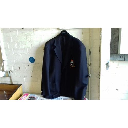 23 - 100% wool R.A.F. memorial flight blazer with badge, worn once size 44 chest