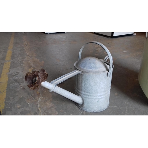 35 - Vintage galvanised watering can