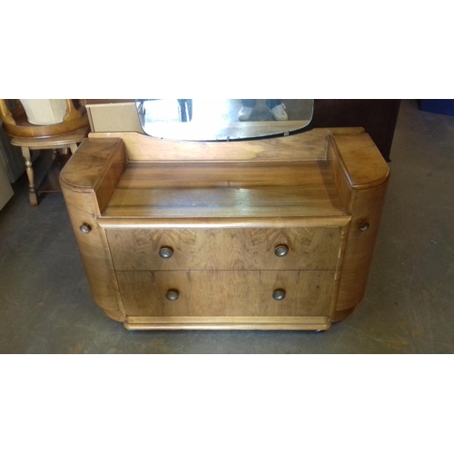 613 - 120 x 48 cm 1920's dressing table on castors