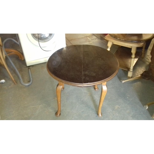 479 - 2 ft diameter John Watts ltd London centre folding occasional table