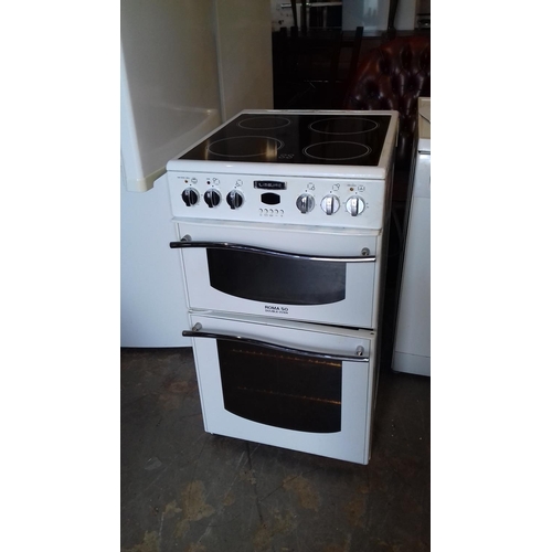 504 - White Leisure Roma 50 double oven electric cooker