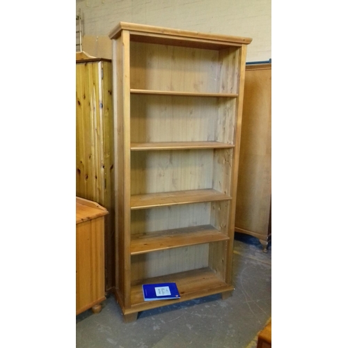 461 - 89 x 35 x 192 cm pine 4 shelf open front bookcase