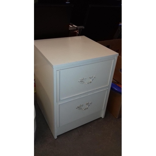 442 - White bedside cabinet