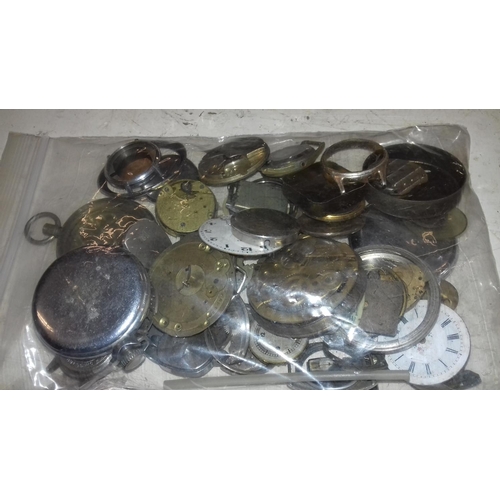 93 - Large amount of assorted mainly pocket watches in various states of dis-assembly