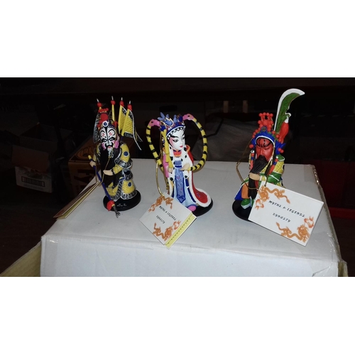 205 - New and boxed set of 3 x Chinese Mythology, myths and legends - dynasty figurines