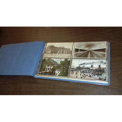 62 - Vintage photograph album full of assorted vintage postcards, some unposted