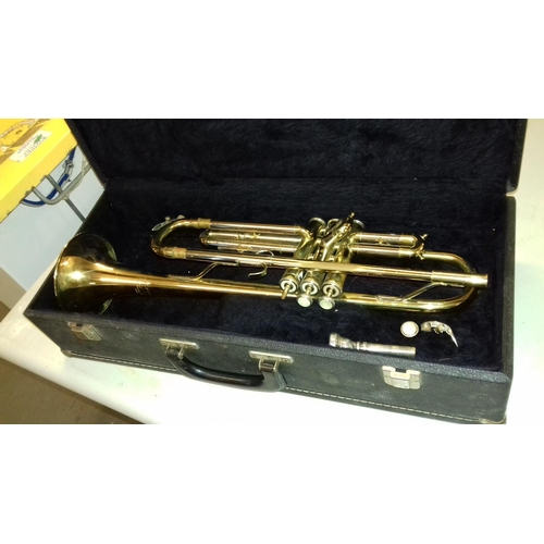 85 - Blessings B Flat trumpet in case, needs minor repair